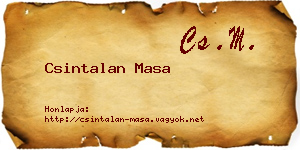 Csintalan Masa névjegykártya